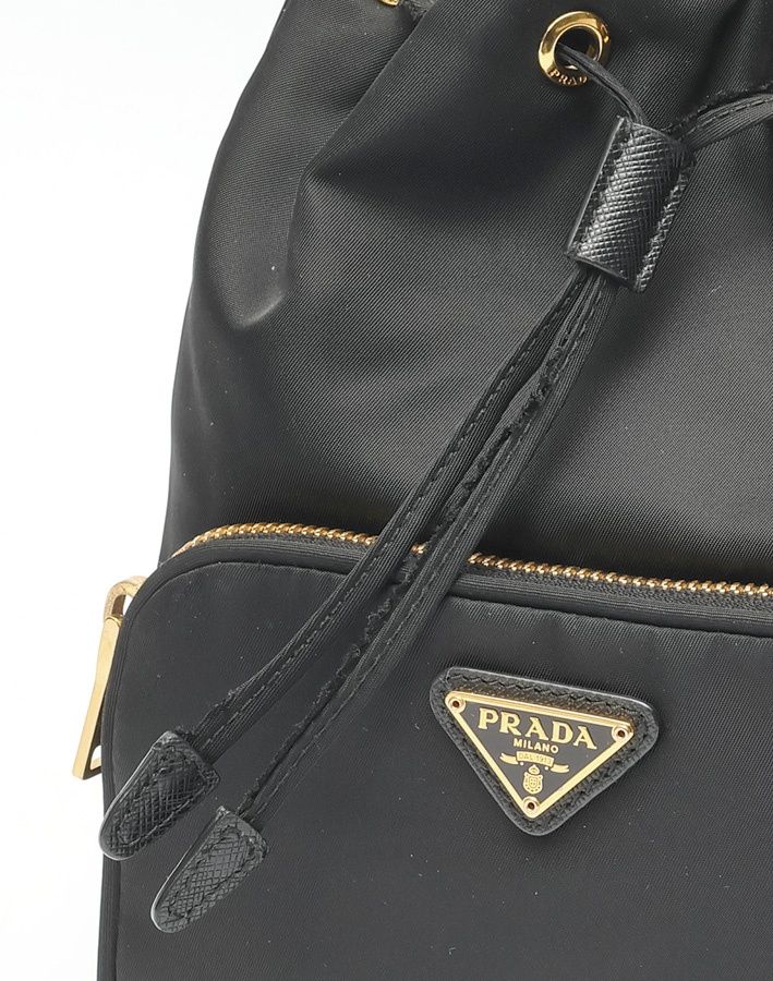 プラダ / PRADA デュエット ナイロン ショルダーバッグ / バケットバッグ 1BH038 ナイロン ブラック 【中古】 プラダ / PRADA デュエット ナイロン ショルダーバッグ / バケットバッグ 1BH038 ナイロン ブラック 【中古】