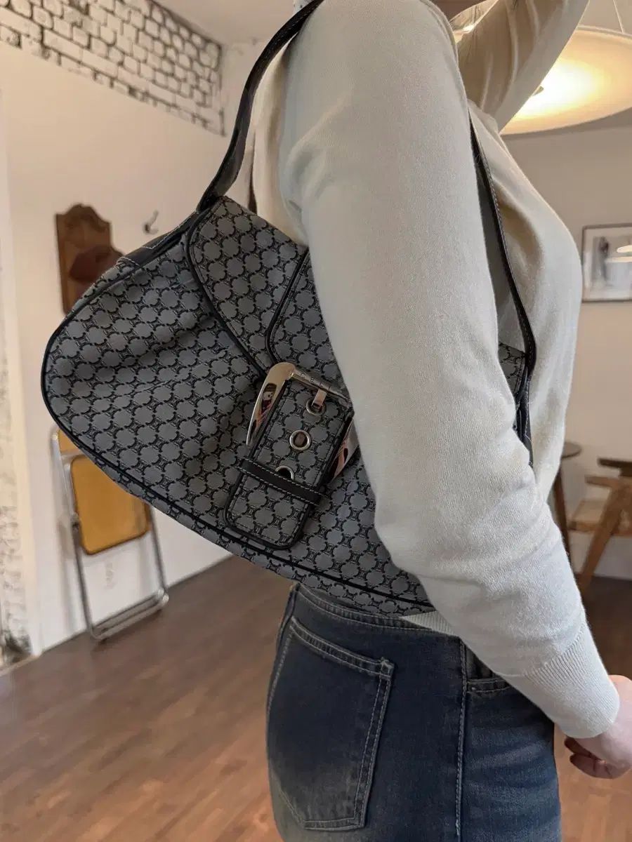 ヴィンテージ Celine セリーヌ マカダム ショルダーバッグ