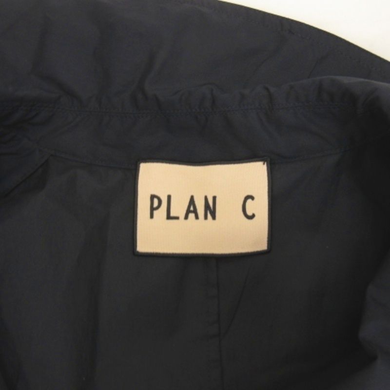 プランシー PLAN C シャツ ワンピース 五分袖 ロング ネイビー 42