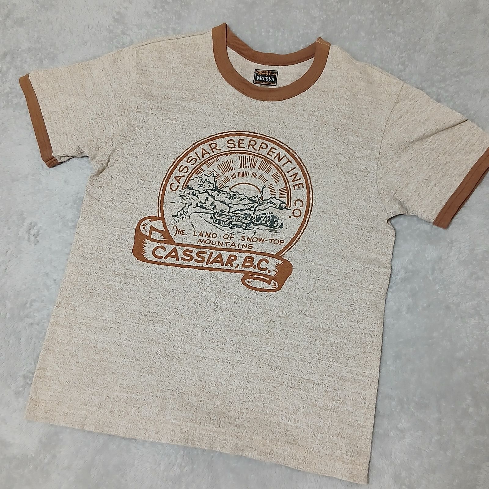 REAL McCoy's リアルマッコイズ　リンガーT シャツ サイズS 　茶系