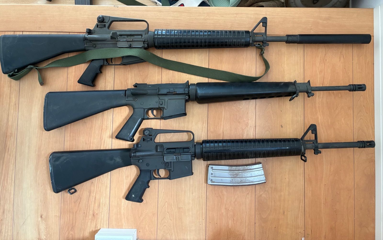 【当時物】コルト M16A1 / A2等 トイガン 3挺セット 絶版 レトロ玩具 ジャンク