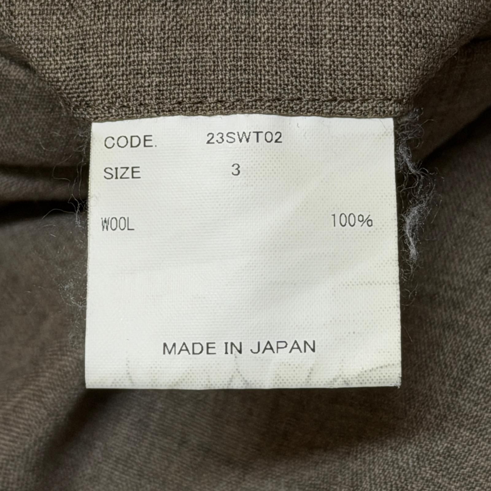 参考上代39600円 URU 23SS WOOL TROPICAL 2 TUCK PANTS ウールトロピカル2タックパンツ スラックス ウル 23SWT02 ブラウン 3 (15832M) 参考上代39600円 URU 23SS WOOL TROPICAL 2 TUCK PANTS ウールトロピカル2タックパンツ スラックス ウル 23SWT02 ブラウン 3 (15832M)