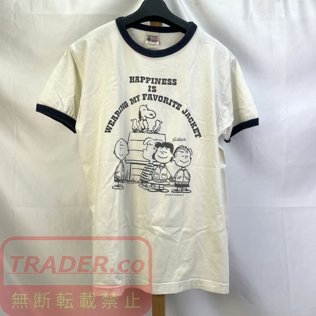 01w-6718 バズリクソンズ Buzz Rickson's × PEANUTS スヌーピー リンガーTシャツ 
