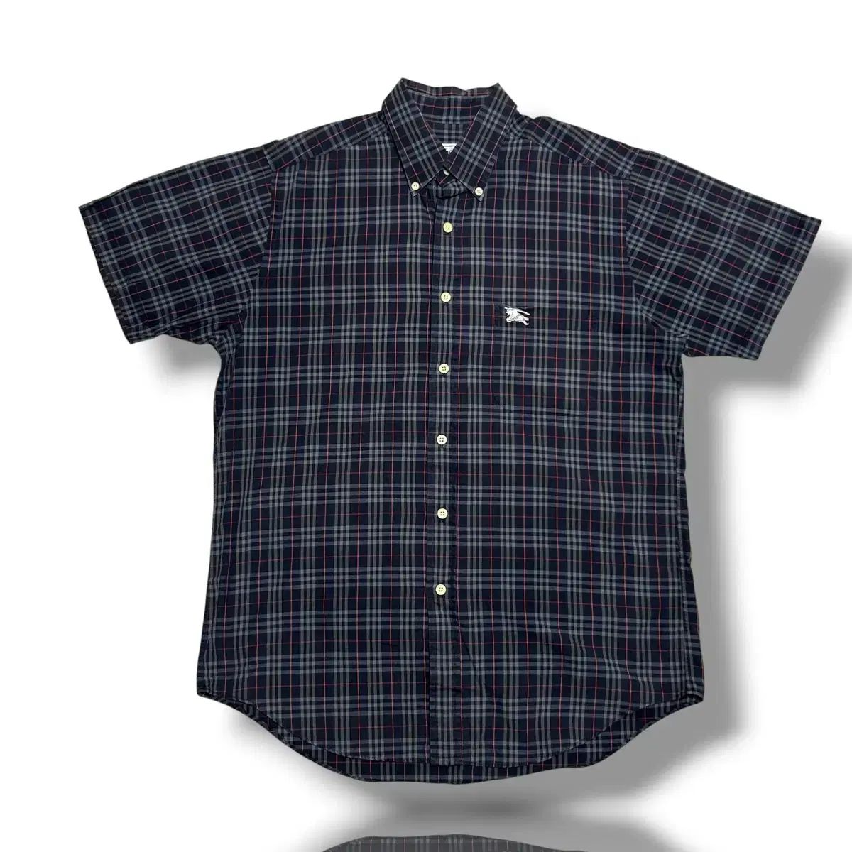 BURBERRY バーバリー 39(M) ノヴァチェック 半袖 半そで シャツ ネイビー