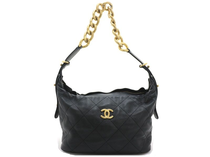 CHANEL シャネル バッグ ショルダーバッグ AS2910 カーフ ブラック レディース【中古】