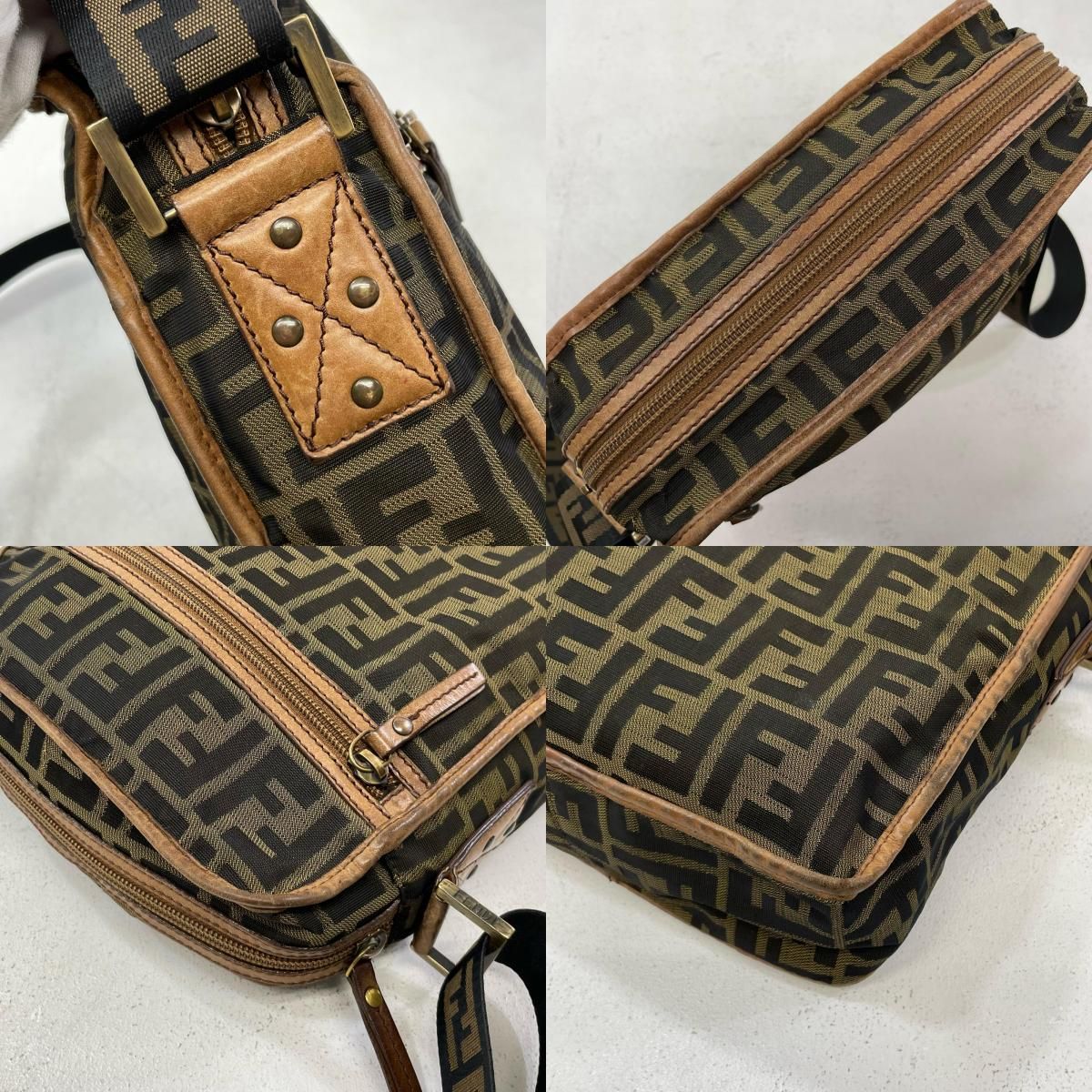 【中古】FENDI | フェンディ ズッカ柄 ショルダーバッグ 7VA152 ブラウン【尾張小牧店】