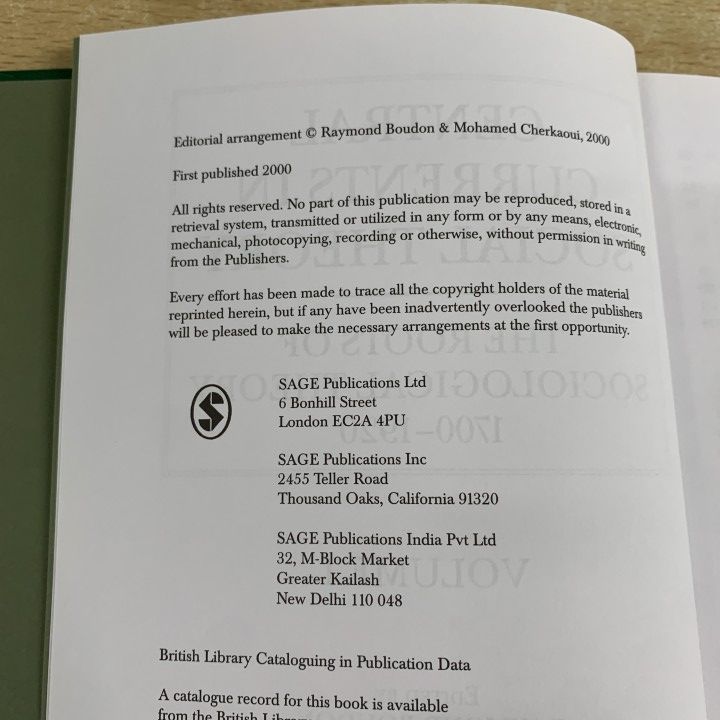 ▲01)【1点限り!】【除籍本】社会理論論文集 全8巻セット/Central Currents in Social Theory/SAGE Publications/洋書/社会学/B