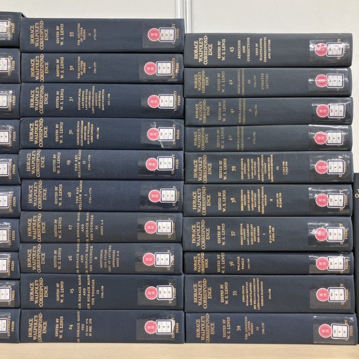 ■05)【1点限り!】【除籍本】イエール大学版 ホレス・ウォルポール書簡集 全48巻揃いセット/Yale University Press/洋書/哲学/思想/B ■05)【1点限り!】【除籍本】イエール大学版 ホレス・ウォルポール書簡集 全48巻揃いセット/Yale University Press/洋書/哲学/思想/B