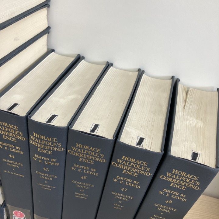 ■05)【1点限り!】【除籍本】イエール大学版 ホレス・ウォルポール書簡集 全48巻揃いセット/Yale University Press/洋書/哲学/思想/B ■05)【1点限り!】【除籍本】イエール大学版 ホレス・ウォルポール書簡集 全48巻揃いセット/Yale University Press/洋書/哲学/思想/B
