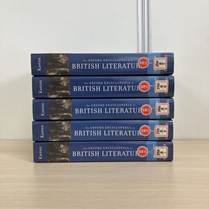 ■01)【1点限り!】【除籍本】オックスフォード版 イギリス文学百科事典 全5巻揃いセット/Oxford/洋書/作家/作品/批評理論/社会背景/文化/B