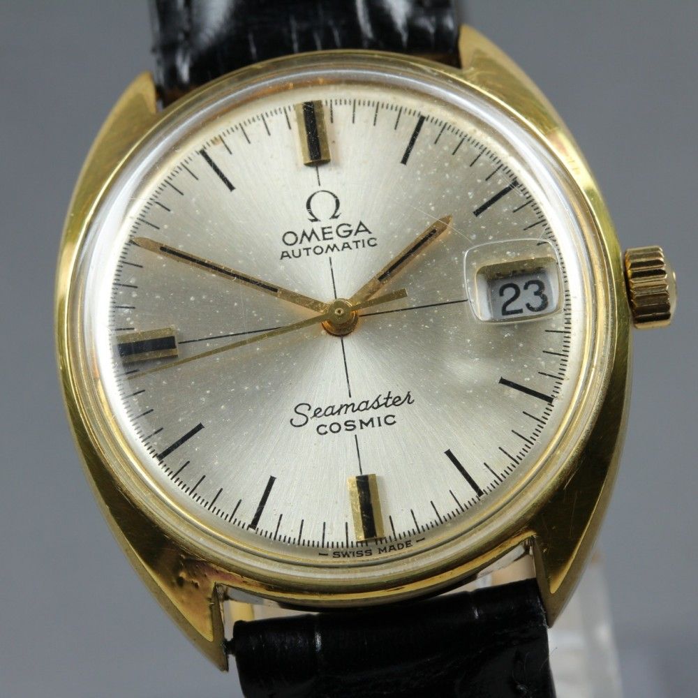 【稼働品】OMEGA シーマスター コズミック 166023-T00L 105 ゴールド 自動巻き メンズ #17061