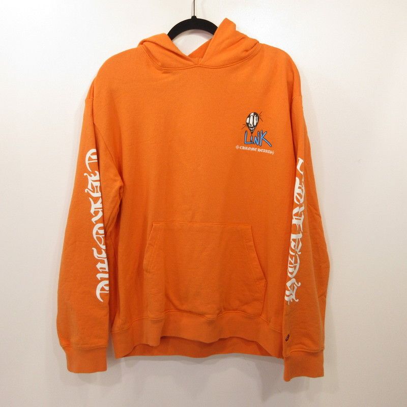 【姫路東店】 中古 CHROME HEARTS | クロムハーツ ×MATTY BOY パーカー Link & Build Hoodie オレンジ サイズ：XL 【108】