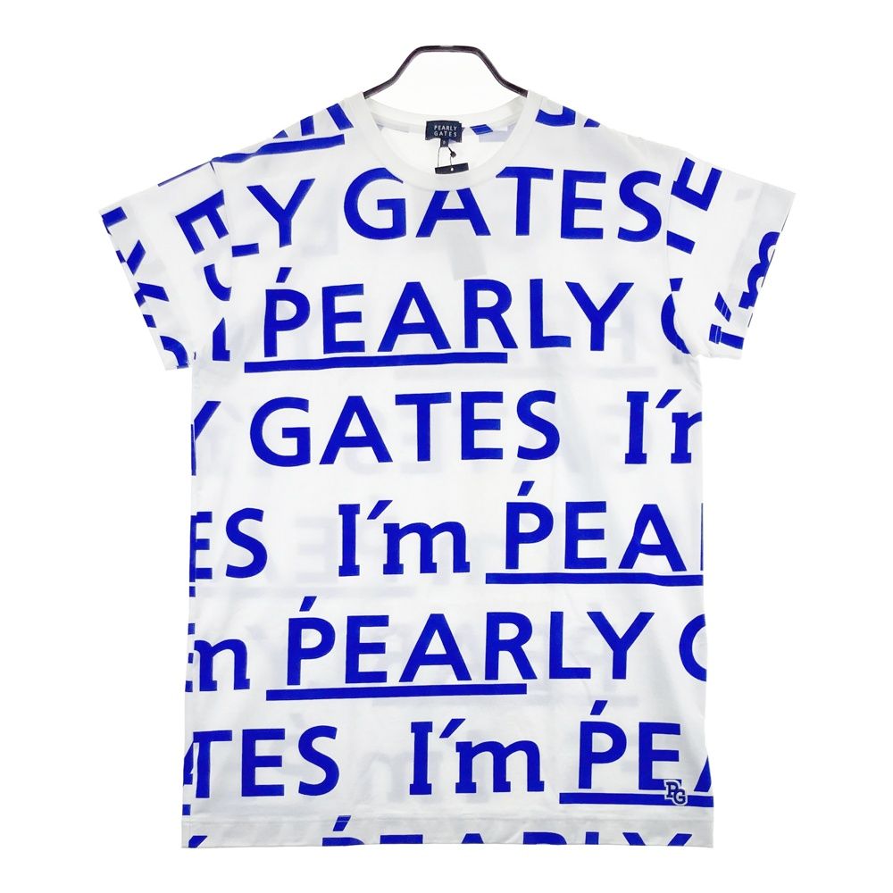サイズ：0 PEARLY GATES パーリーゲイツ 半袖ワンピース ロゴ総柄 ホワイト系 [240101698799] ゴルフウェア レディース ストスト