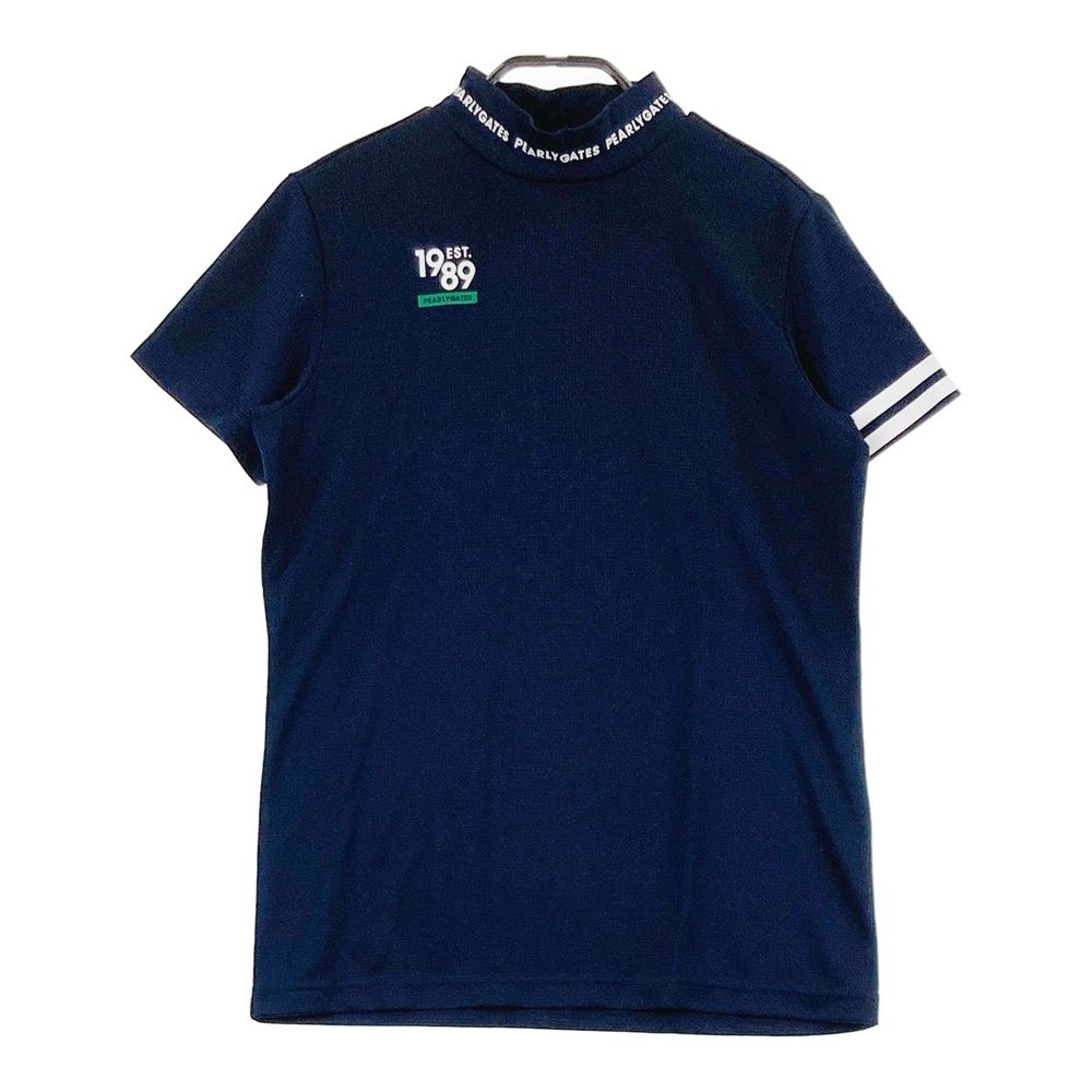 サイズ：2 PEARLY GATES パーリーゲイツ ハイネック半袖Tシャツ ネイビー系 [240101698801] ゴルフウェア レディース ストスト