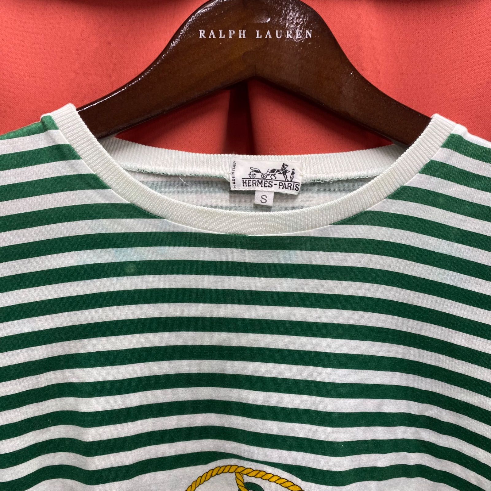 国内希少！ HERMES エルメス 半袖 Tシャツ ボーダー ヴィンテージ S 