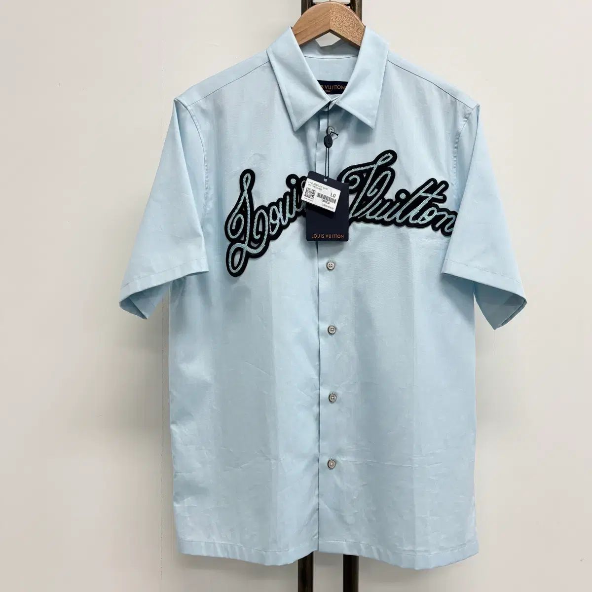 L ルイヴィトン LVロゴ エンブロイダリー 半袖 シャツ