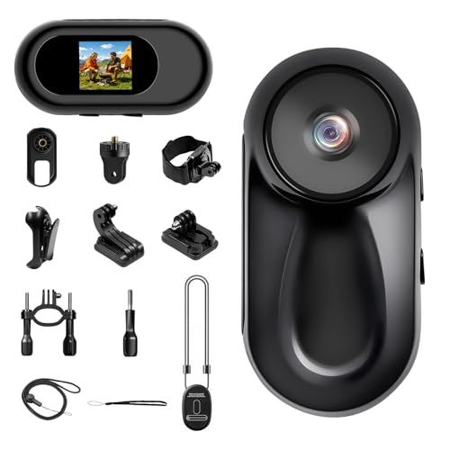 アクションカメラ ウェアラブルカメラ クリップ型小型ビデオカメラ 1080P FHD 120 度広角 27g 超軽量 モニター搭載 上書き録画 自動暗視機能 Vlog 撮影 バイク ペット 旅行 アウトドア スポーツ記録用 日本語説明書付きt 3e87837a