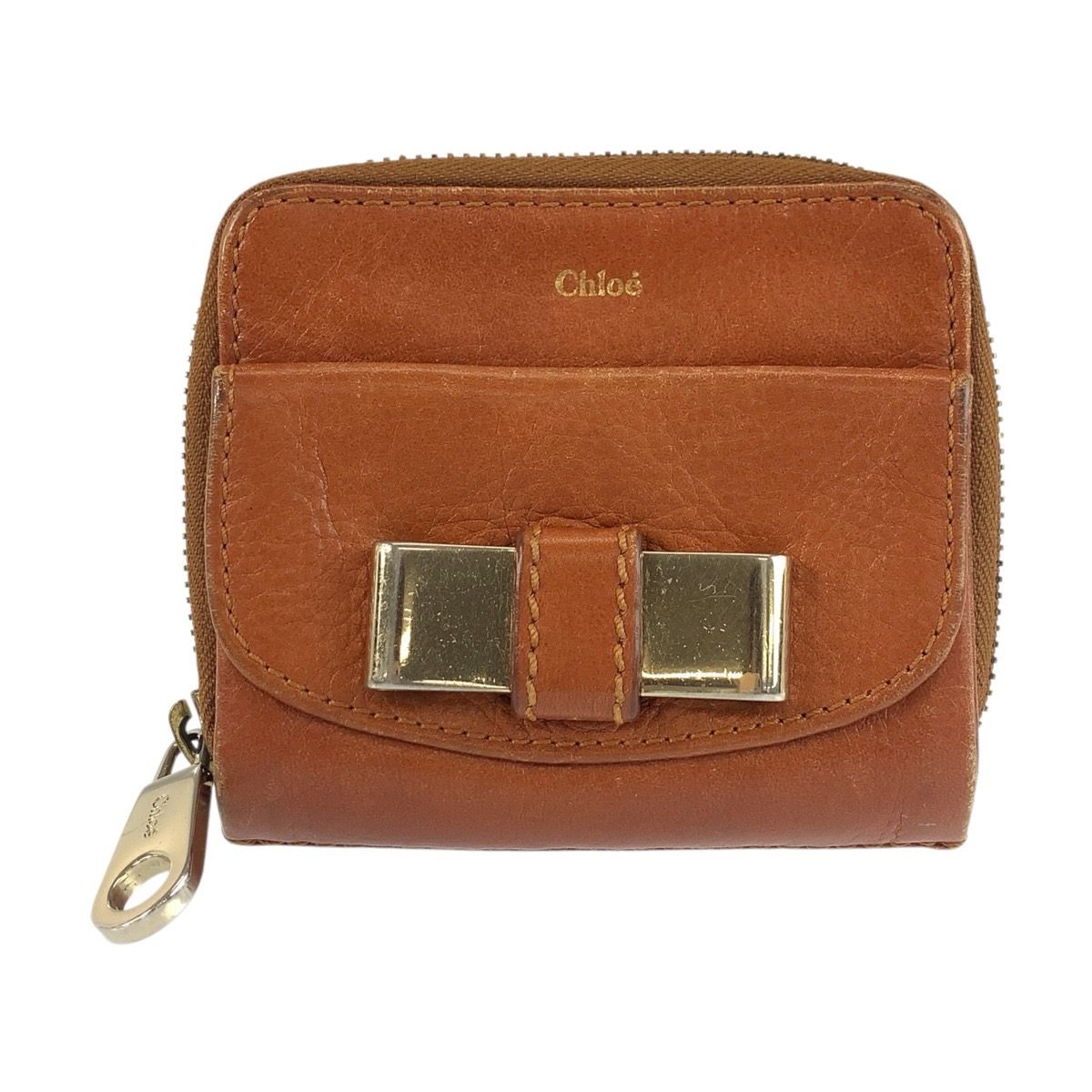 クロエ リリィ Chloe レザー リボン ブラック LILY ブラウン