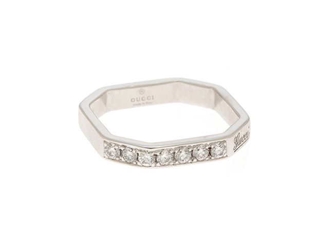 GUCCI グッチ ジュエリー オクタゴナルR/WG/D/3.2g/#9 貴金属・宝石
