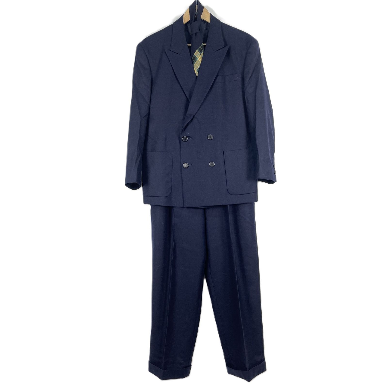 YOHJI　YAMAMOTO　ヨウジヤマモト　JR東海　サイズA-4/82-70　別注モデル　CENTRAL　JAPAN　RAILWAY　COMPANY　制服　ウール　セットアップスーツ　ネイビー