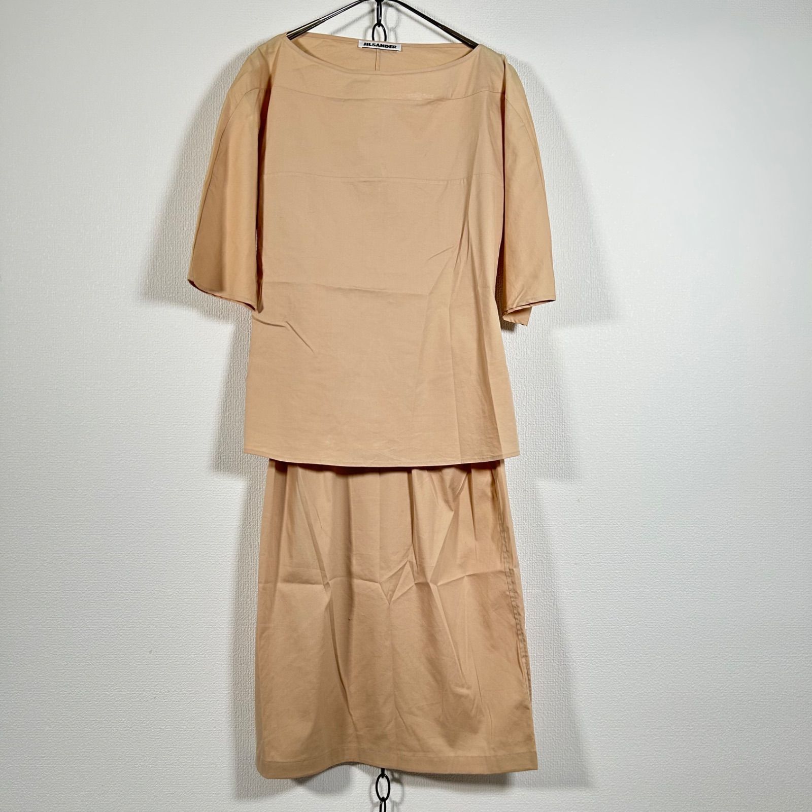 イタリー製 Made in Italy JILSANDER ジルサンダー セットアップ スカート サイズ34 ベージュ系