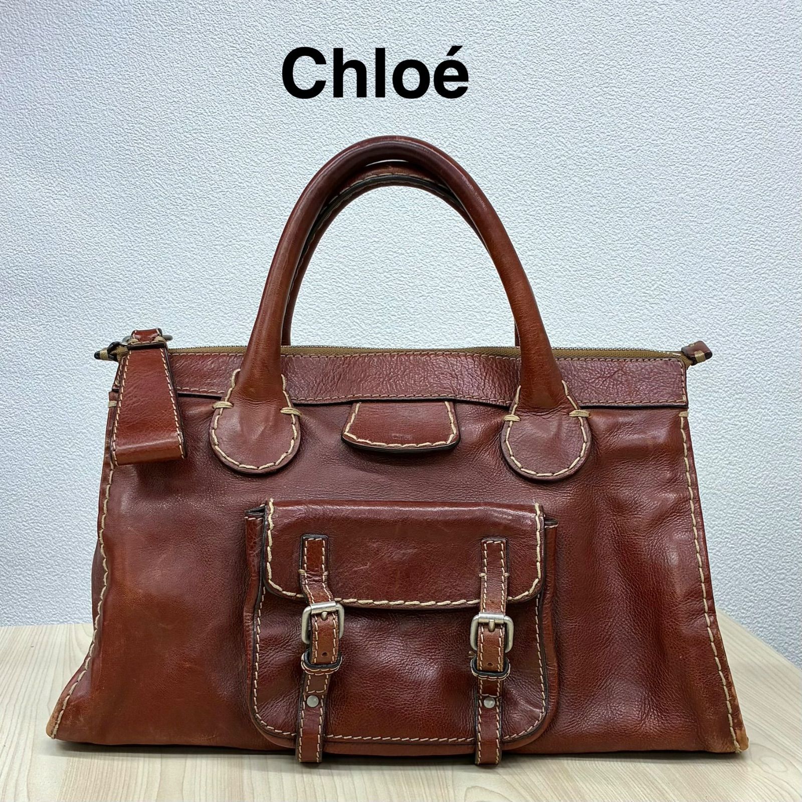 【クロエ Chloe】エディス Edith レザーハンドバッグ ブラウン