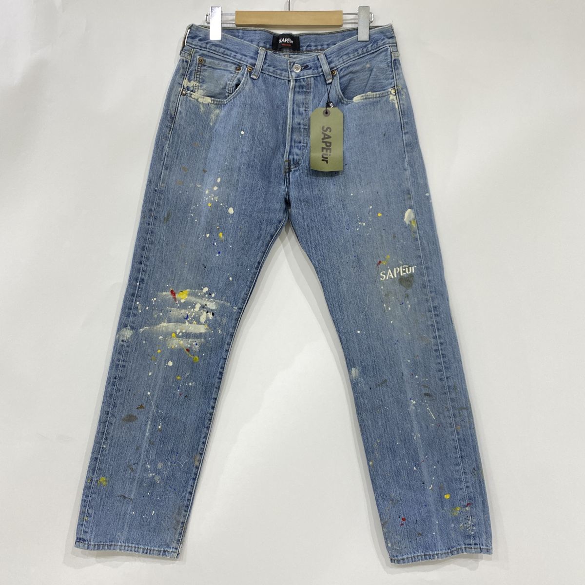 LEVI’S リーバイス × SAPEur サプール 501 リメイクデニムパンツ ジーンズ Mサイズ レディース ※中古