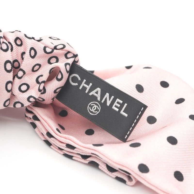 シャネル CHANEL ヘアアクセサリー ピンク ブラック ココマーク ロゴ