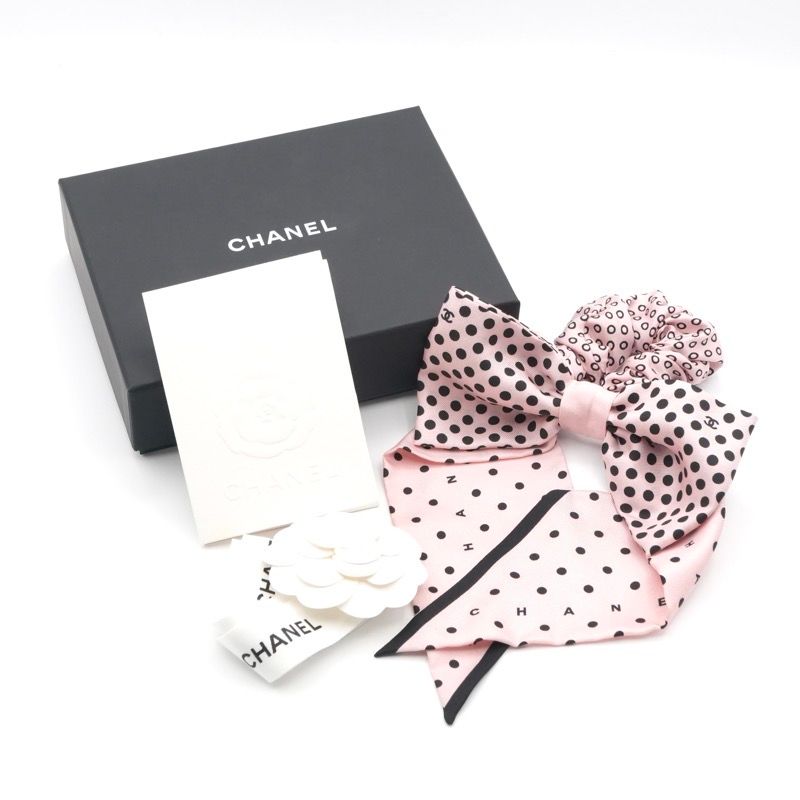 シャネル CHANEL ヘアアクセサリー ピンク ブラック ココマーク ロゴ