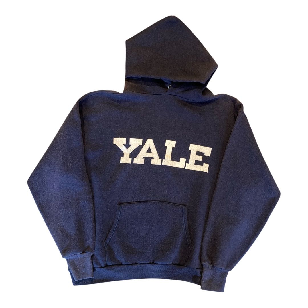 70〜80s velva sheen vintage sweat parker YALE / 70〜80年代製 ベルバシーン ビンテージスウェットパーカー　【F462】