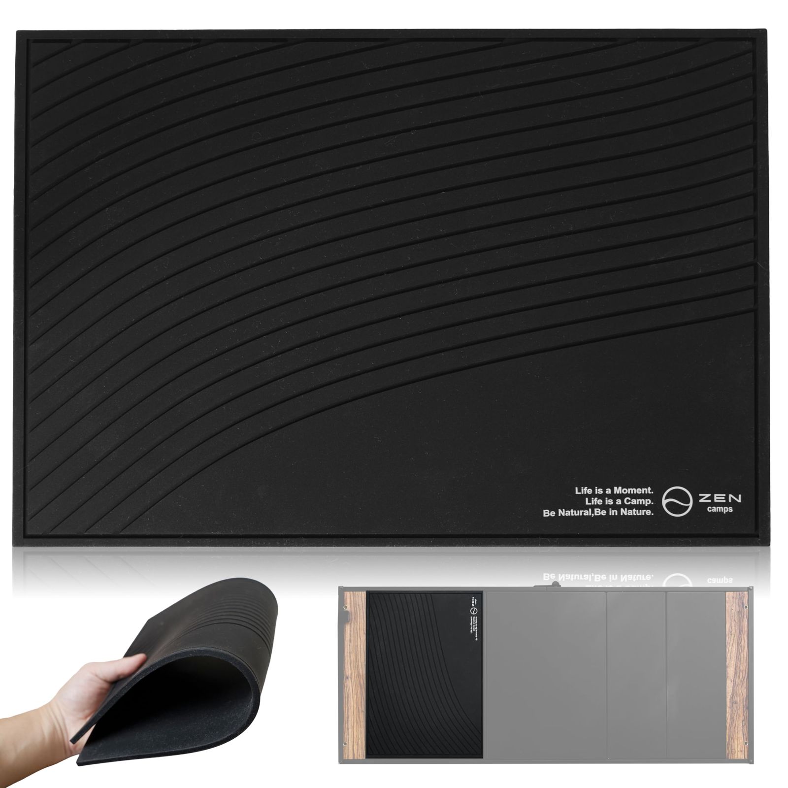 ☆新品☆ZEN Camps ZEN HeatGrip Mat シリコンマット バーマット 水切りマット 耐熱 220℃ キャンプ IGT テーブル キッチン 傷防止 (レギュラーサイズ) 87a1e2d3