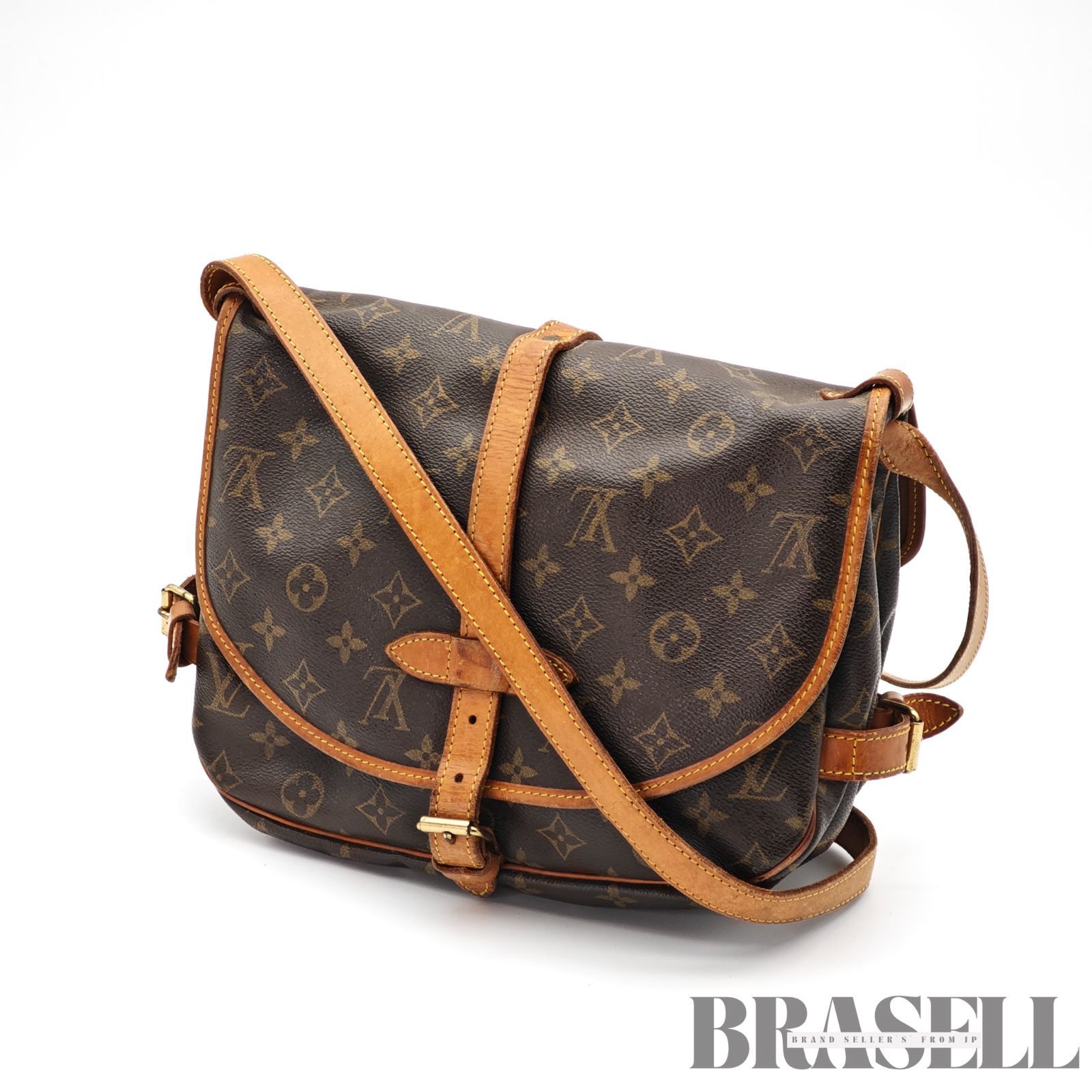 LOUIS VUITTON ソミュール30 M42256 バッグ ショルダーバッグ フラップバッグ ブラウン レディース