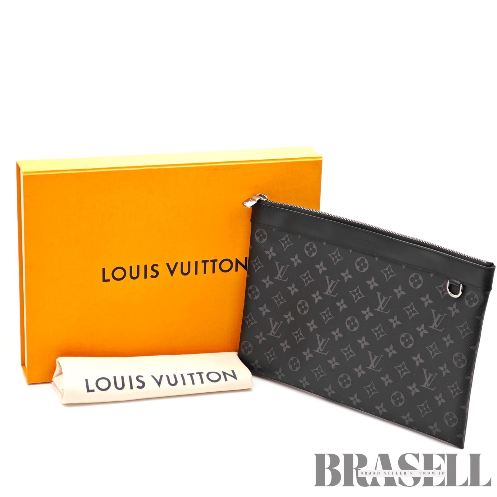 LOUIS VUITTON エクリプス ポシェット･ディスカバリー M62291 バッグ ウォレット セカンドバッグ ブラック レディース メンズ 箱 保存袋