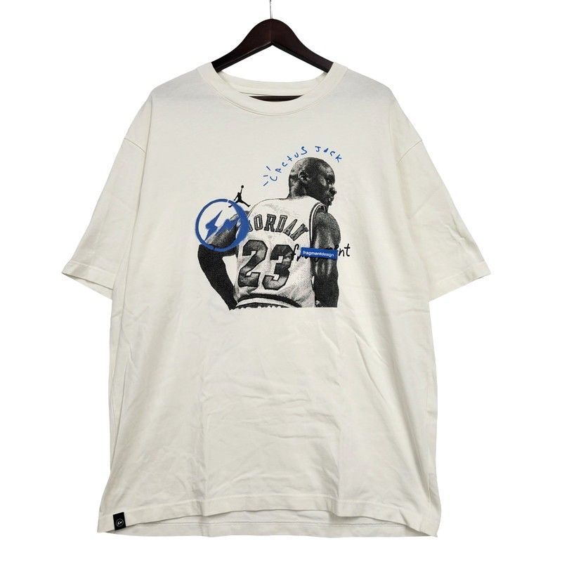【中古品】 AIR JORDAN エアジョーダン × TRAVIS SCOTT トラヴィススコット FRAGMENT TEE DJ0619-133 フラグメント Tシャツ 半袖 トップス 【148-260525-as-02-izu】