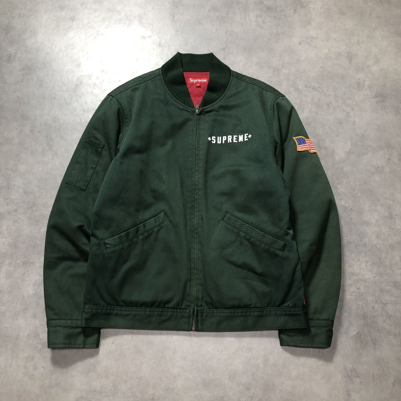 GQ5521◇Supreme / INDEPENDENT : 17fw Bomber Jacket◇S◇グリーン系