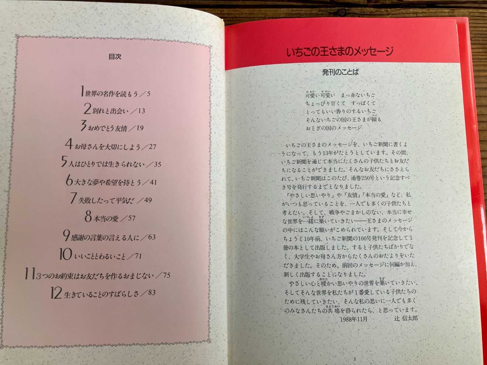 いちごの王さまのメッセージ 辻信太郎著 サンリオ 1988年改訂初版