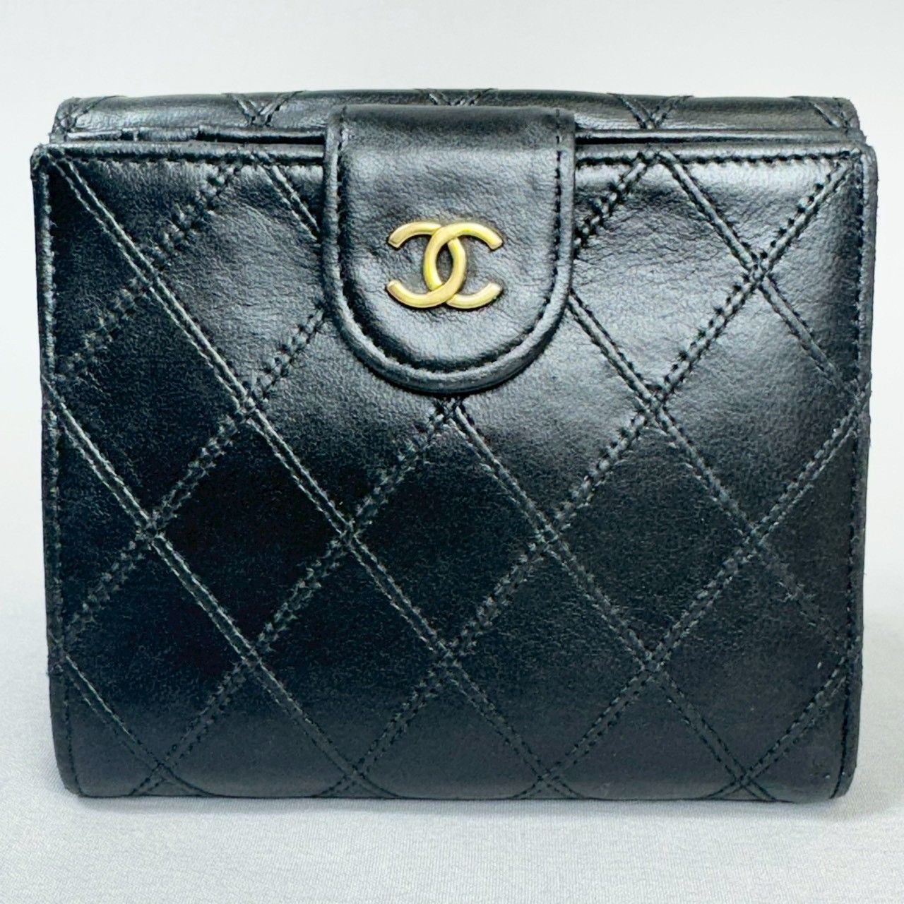 美品・箱付】CHANEL シャネル ビコローレ Wホック コンパクト 二つ折り