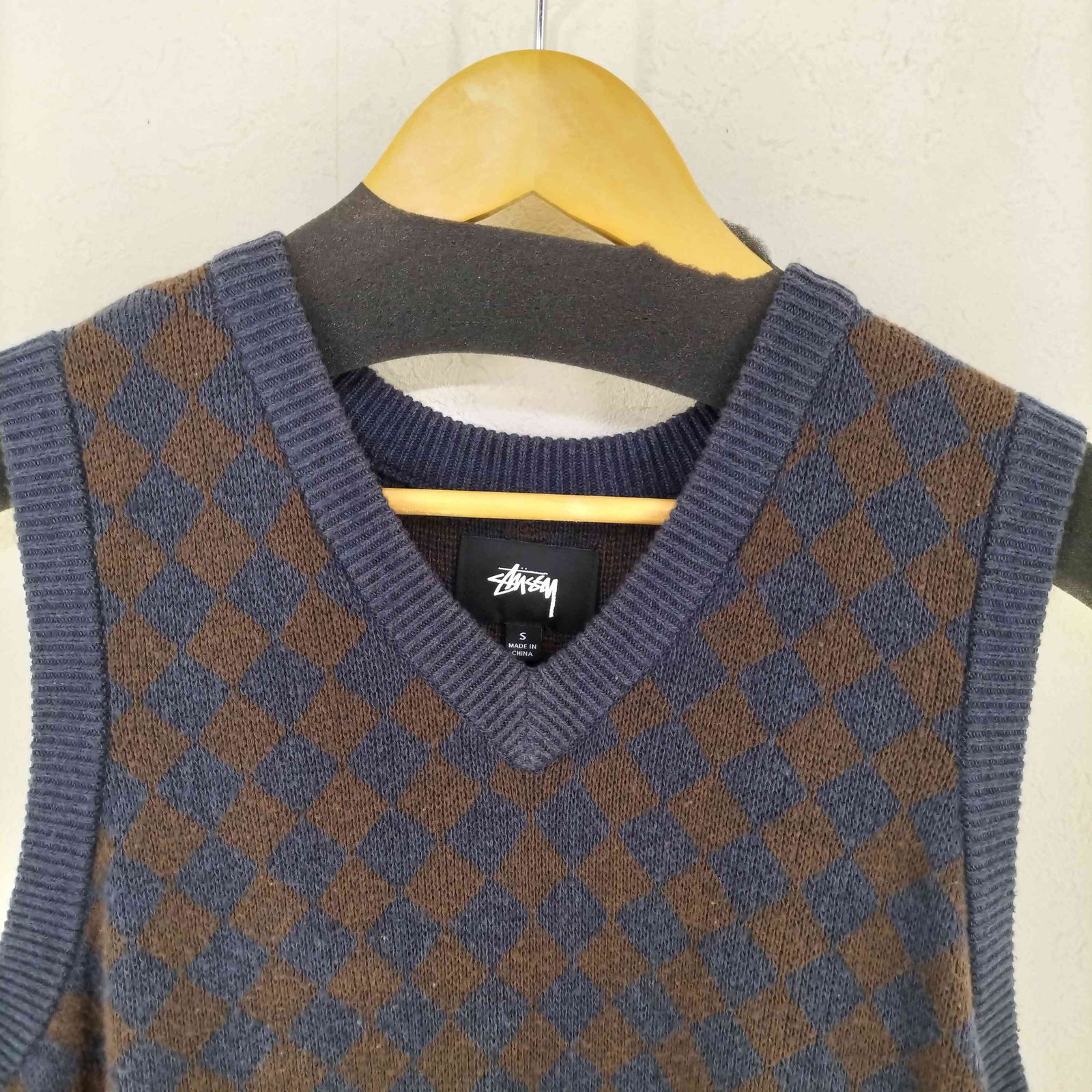 ステューシー Stussy Melange Checker Sweater Vest メンズ S - メルカリ