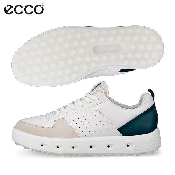 エコー STREET 720 スパイクレス ゴルフシューズ 111704 GRAVEL×WHITE×BAY GREEN(61585)