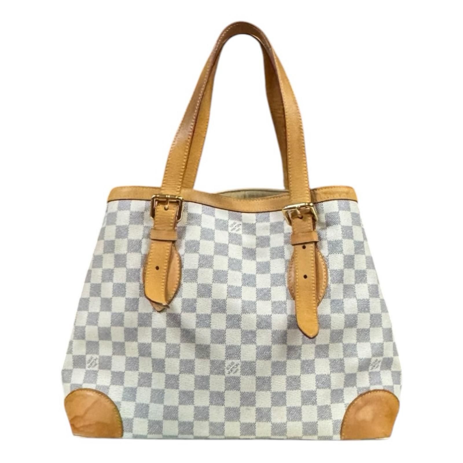 ルイヴィトン ハムステッドMM ダミエアズール トートバッグ ダミエアズールキャンバス N51206 ホワイト レディース LOUIS VUITTON 中古 ルイヴィトン ルイ ヴィトン