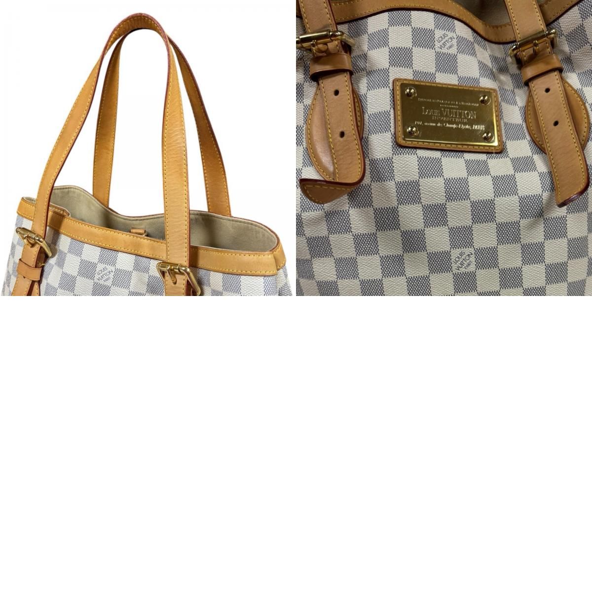 ルイヴィトン ハムステッドMM ダミエアズール トートバッグ ダミエアズールキャンバス N51206 ホワイト レディース LOUIS VUITTON 中古 ルイヴィトン ルイ ヴィトン