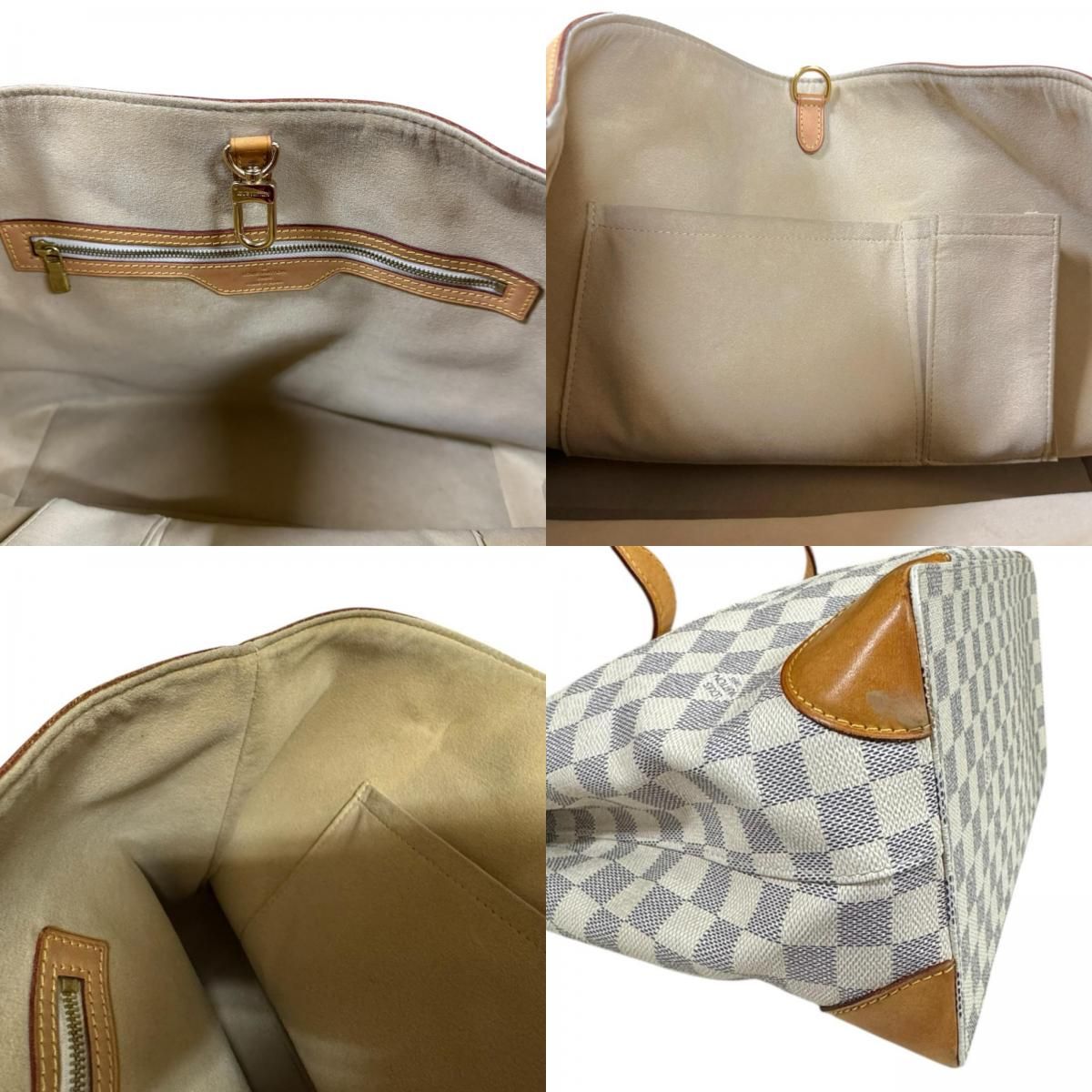 ルイヴィトン ハムステッドMM ダミエアズール トートバッグ ダミエアズールキャンバス N51206 ホワイト レディース LOUIS VUITTON 中古 ルイヴィトン ルイ ヴィトン