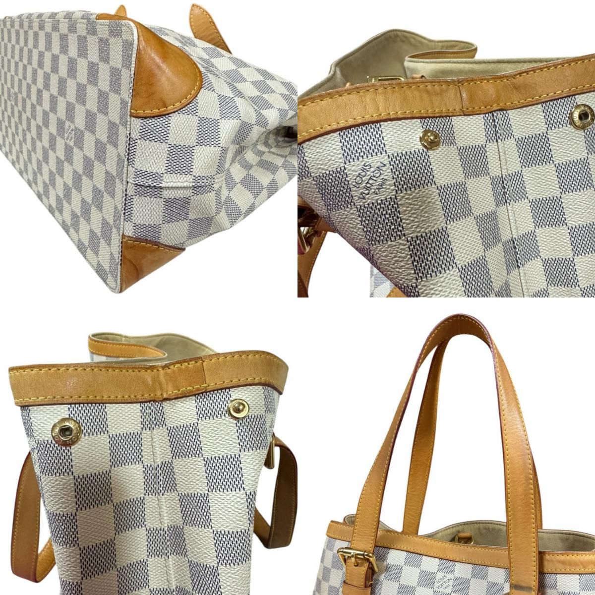 ルイヴィトン ハムステッドMM ダミエアズール トートバッグ ダミエアズールキャンバス N51206 ホワイト レディース LOUIS VUITTON 中古 ルイヴィトン ルイ ヴィトン