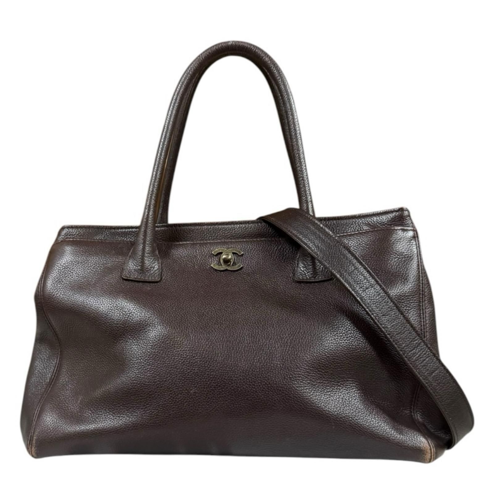 シャネル エグゼクティブトート ショルダーバッグ レザー A15206 ブラウン レディース CHANEL 中古 シャネル