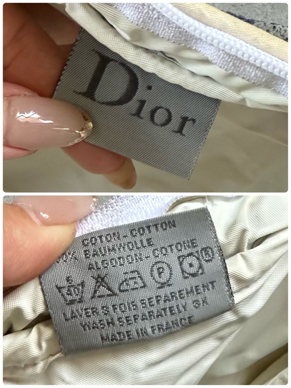 Dior ディオール ミニバック ハンドバッグ ポーチ タオル パイル