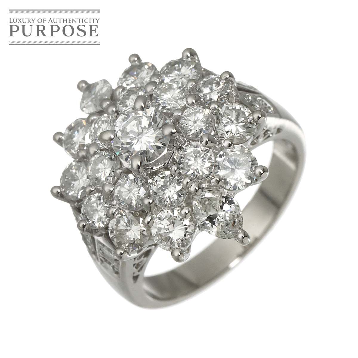 リング 12号 ダイヤ 0.39ct/2.64ct Pt プラチナ 指輪 Diamond Ring 90320318