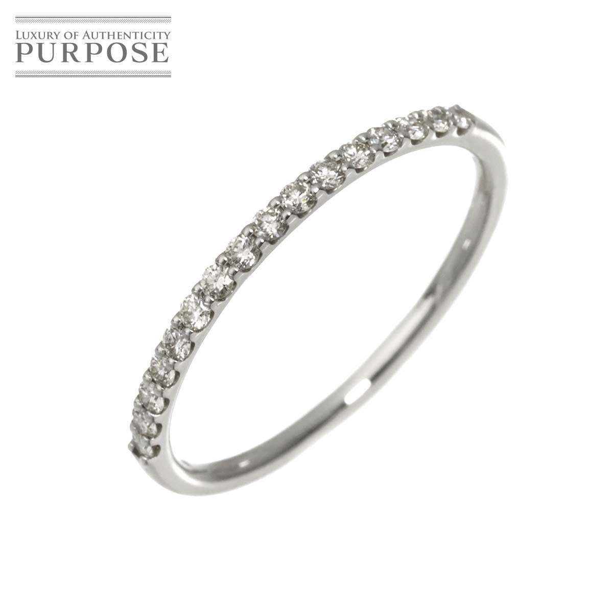リング 17号 ダイヤ 0.22ct K18 WG ホワイトゴールド 750 指輪 Diamond Ring 90320432
