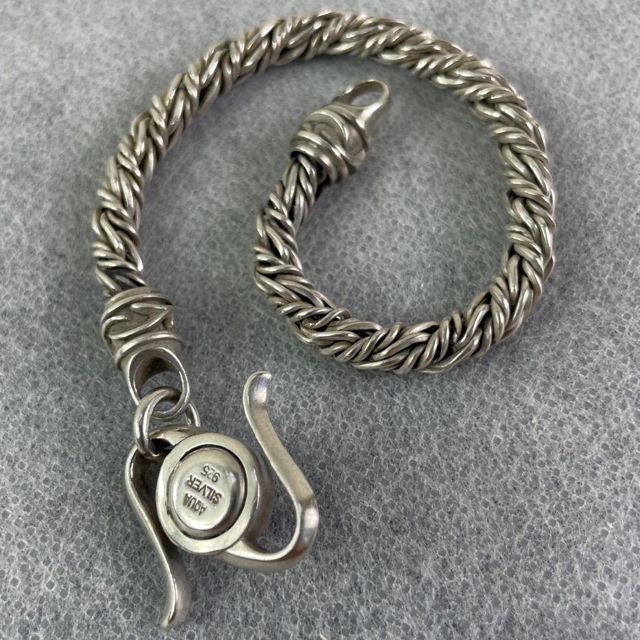 AQUA SILVER/アクア、ブレスレット、SV925、ブルーストーン. A42