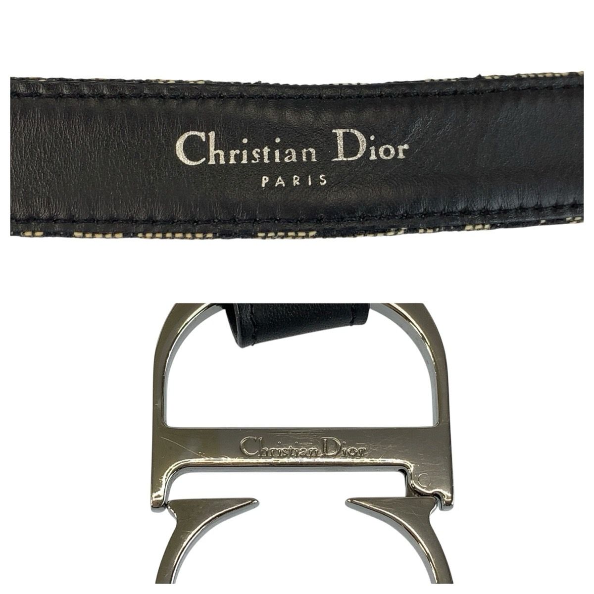 Dior ディオール ヴィンテージ トロッター ブラック シルバー金具 Christian Dior クリスチャンディオール ヴィンテージ トロッター 75cm