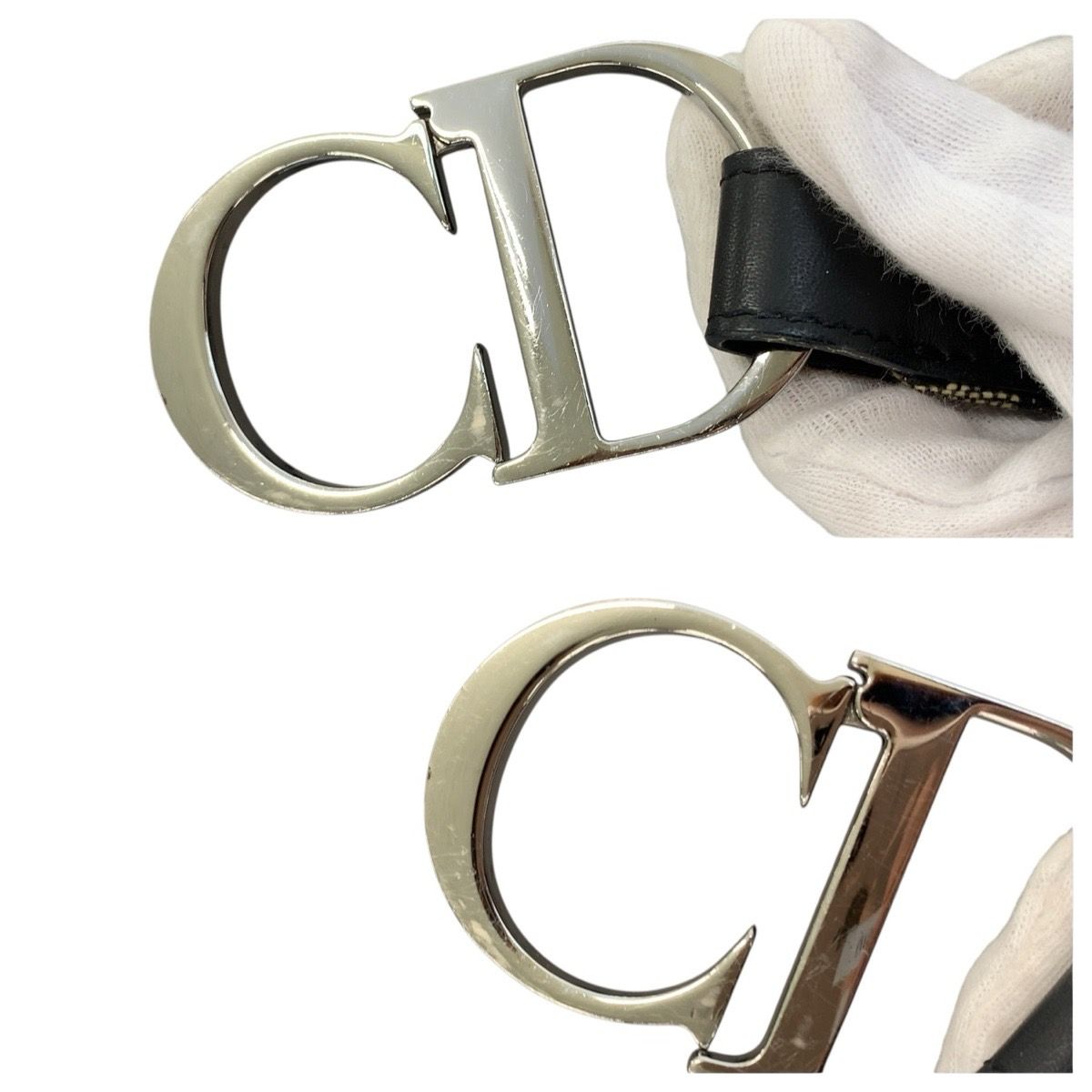 Christian Dior クリスチャンディオール ヴィンテージ トロッターレザーベルト  ネイビー ベージュ 65 Christian Dior クリスチャンディオール ヴィンテージ トロッター 75cm